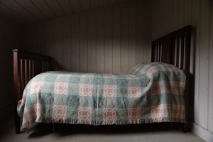 Dusky Pink & Sage Welsh Tapestry bedcover DERW  Mill TBV21 Two available